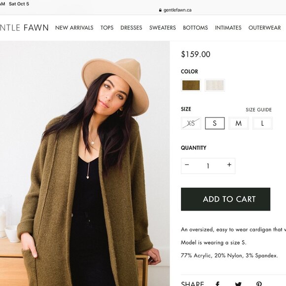 GENTLE FAWN Britton Cardigan Size S EUC - Picture 13 of 14